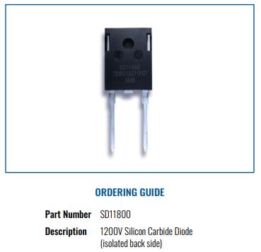 寬溫金屬封裝碳化硅二級(jí)管SD11800
