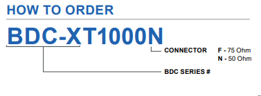 BDC-XT1000訂購(gòu)信息