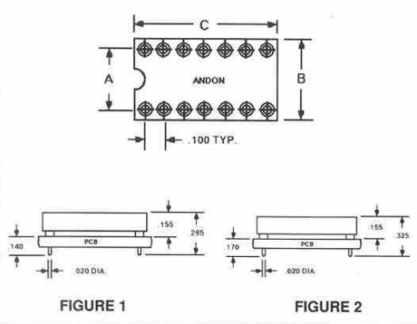 ANDON 200℃封閉框架ICDIP插座，不帶支架